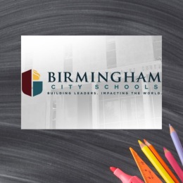 logo with colored pencils around it