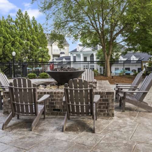 Large firepit with ample seating 